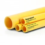 مواسير HDPE نيبروبلاست PE 80 ضغط 3.2 بار قطر خارجي 250 مم سمك 6.2 مم لون أصفر 