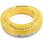 أنابيب HDPE نيبروبلاست PE 80 ضغط 10 بار قطر خارجي 25 مم سمك 1.9 مم لون أصفر 