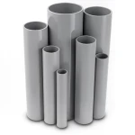 مواسير UPVC مقاس 6 إنش سمك 3.18 مم لون رمادي