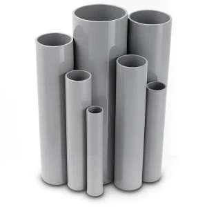 مواسير UPVC مقاس 6 إنش سمك 3.18 مم لون رمادي