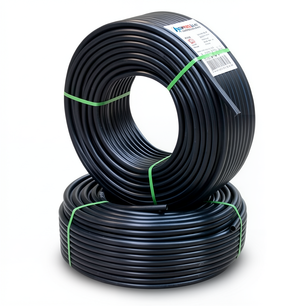 أنابيب HDPE PE 100 ضغط 12.5 بار قطر خارجي 90 مم سمك 6.7 مم لون أسود | نيبروبلاست