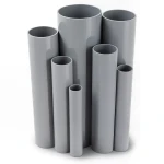 UPVC Pipes Outside Diameter 114.30 mm Thickness 2.54 mm Gray