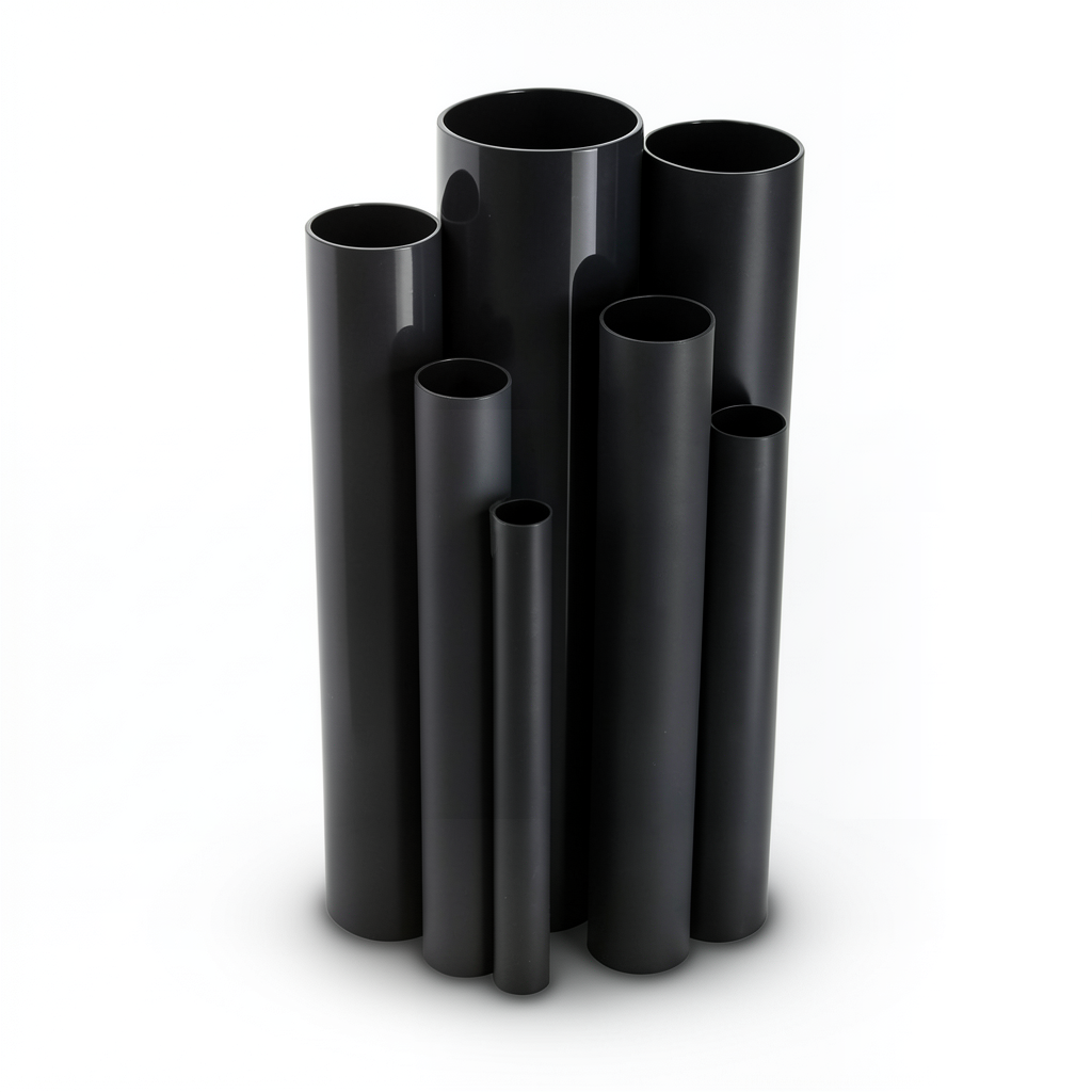 مواسير UPVC ضغط 9 بار قطر خارجي 60.2 مم سمك 2.5 مم لون اسود