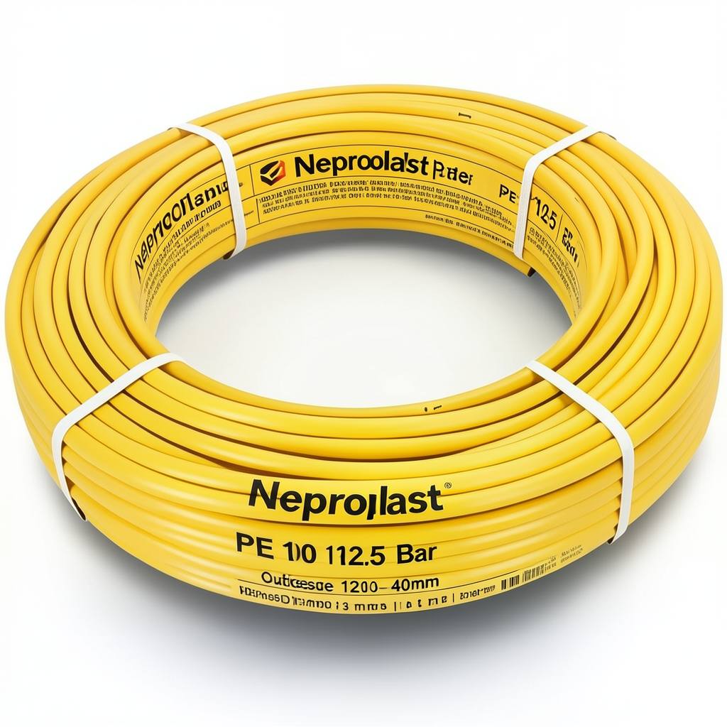 Neproplast HDPE Pipes PE 100 Pressure 12.5 Bar Outside Diameter 40 mm Thickness 3 mm Yellow | NEPROPLAST