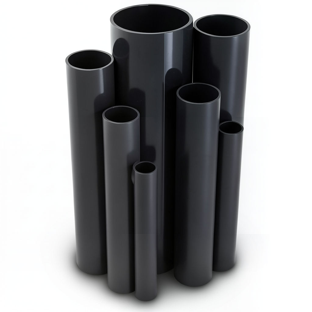 مواسير UPVC 2 إنش ضغط 9 بار قطر خارجي 60.5 مم سمك 3.0 مم لون اسود