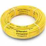 أنابيب HDPE نيبروبلاست PE 80 ضغط 10 بار قطر خارجي 25 مم سمك 1.9 مم لون أصفر 