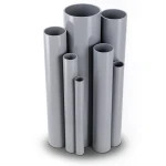 مواسير UPVC مقاس 4 إنش سمك 3.07 مم لون رمادي