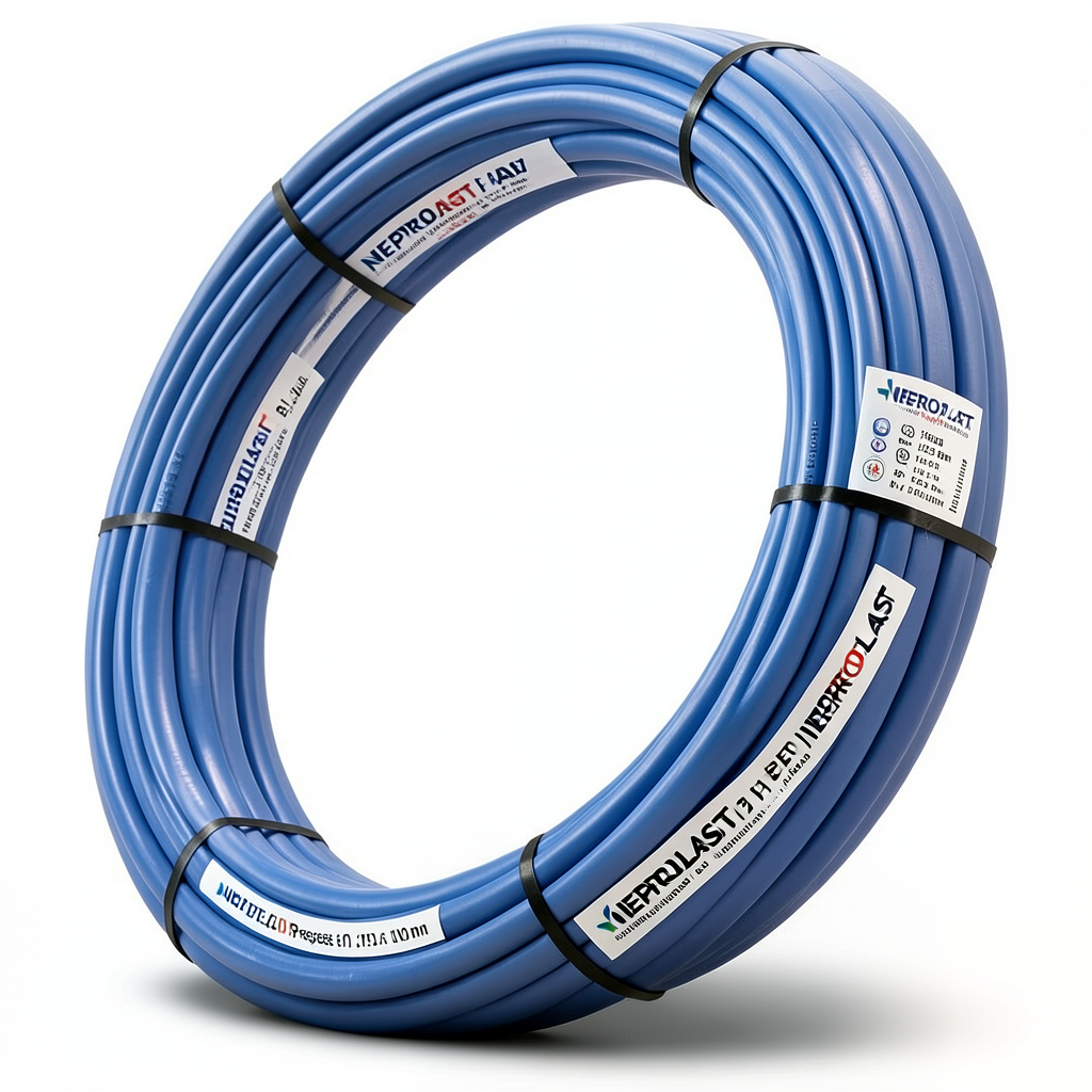 أنابيب HDPE PE 100 ضغط 12.5 بار قطر خارجي 110 مم سمك 8.1 مم لون أزرق | نيبروبلاست