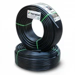 أنابيب HDPE نيبروبلاست PE 80 ضغط 10 بار قطر خارجي 25 مم سمك 1.9 مم لون اسود