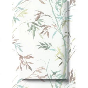 Leaf-patterned Wallpaper 10x0.53 m White, Model 10388-18