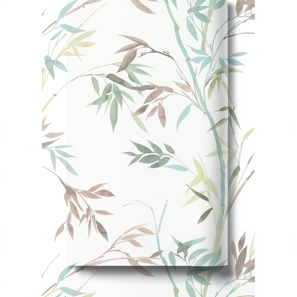 Leaf-patterned Wallpaper 10x0.53 m White, Model 10388-18