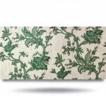  WallCovering floral design size 10mx1.06m,  green with beige color, model 38005