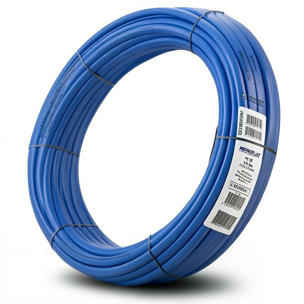 أنابيب HDPE PE 100 ضغط 12.5 بار قطر خارجي 125 مم سمك 9.2 مم لون أزرق | نيبروبلاست