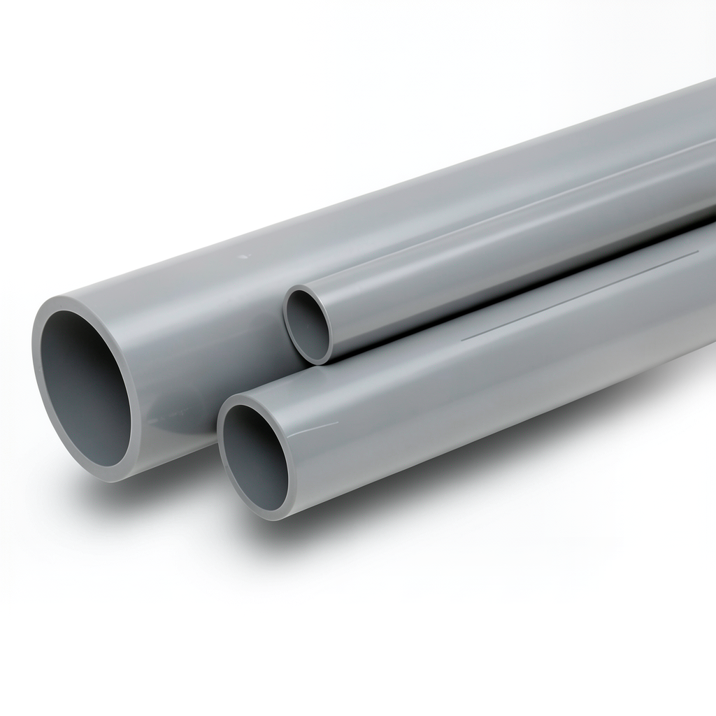 مواسير UPVC الوطني جدول 80 مقاس 8 إنش سمك 12.7 مم لون رمادي
