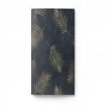 Leaf patterned wallpaper, dark gray color, length 10 m, width 0.53 m, model 02579-40