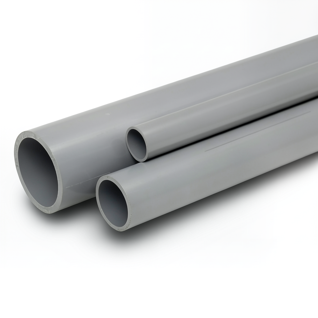 مواسير UPVC الوطني جدول 40 مقاس 5 إنش سمك 6.22 مم لون رمادي