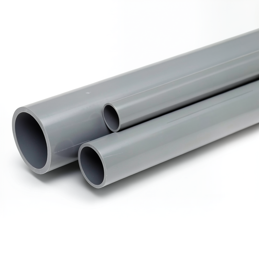 مواسير UPVC الوطني جدول 40 مقاس 8 إنش سمك 8.18 مم لون رمادي