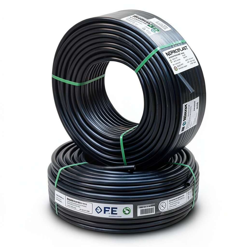 Neproplast HDPE Pipes PE 100 Pressure 12.5 Bar Outside Diameter 125 mm Thickness 9.2 mm Black | NEPROPLAST
