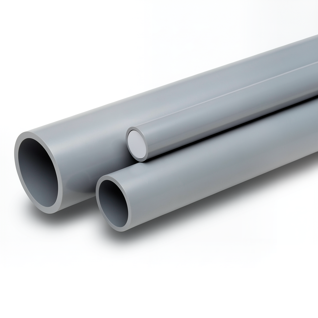 مواسير UPVC مقاس ¼ 1 إنش جدول 80 سمك 4.85 مم لون رمادي