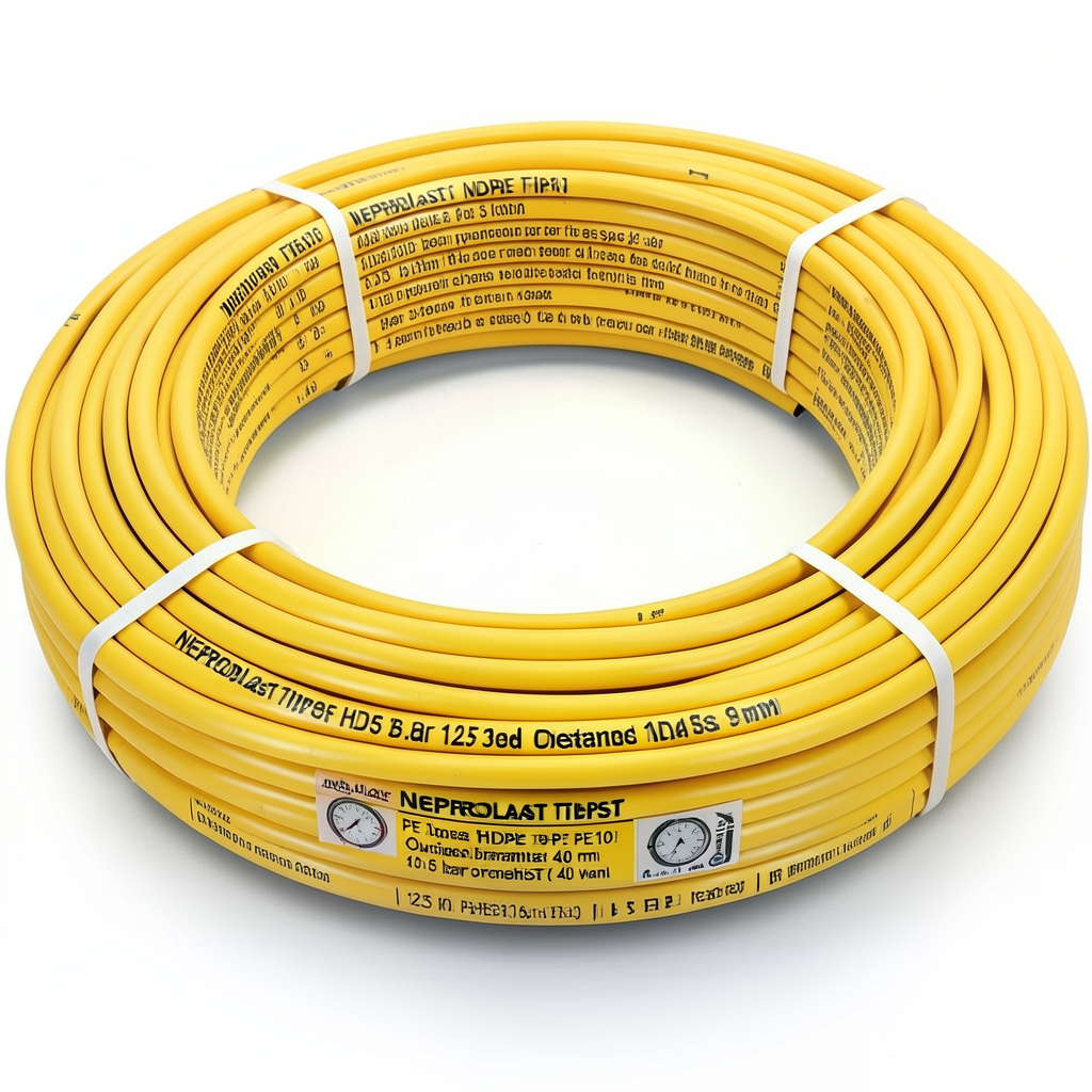 Neproplast HDPE Pipes PE 100 Pressure 12.5 Bar Outside Diameter 40 mm Thickness 3 mm Yellow | NEPROPLAST