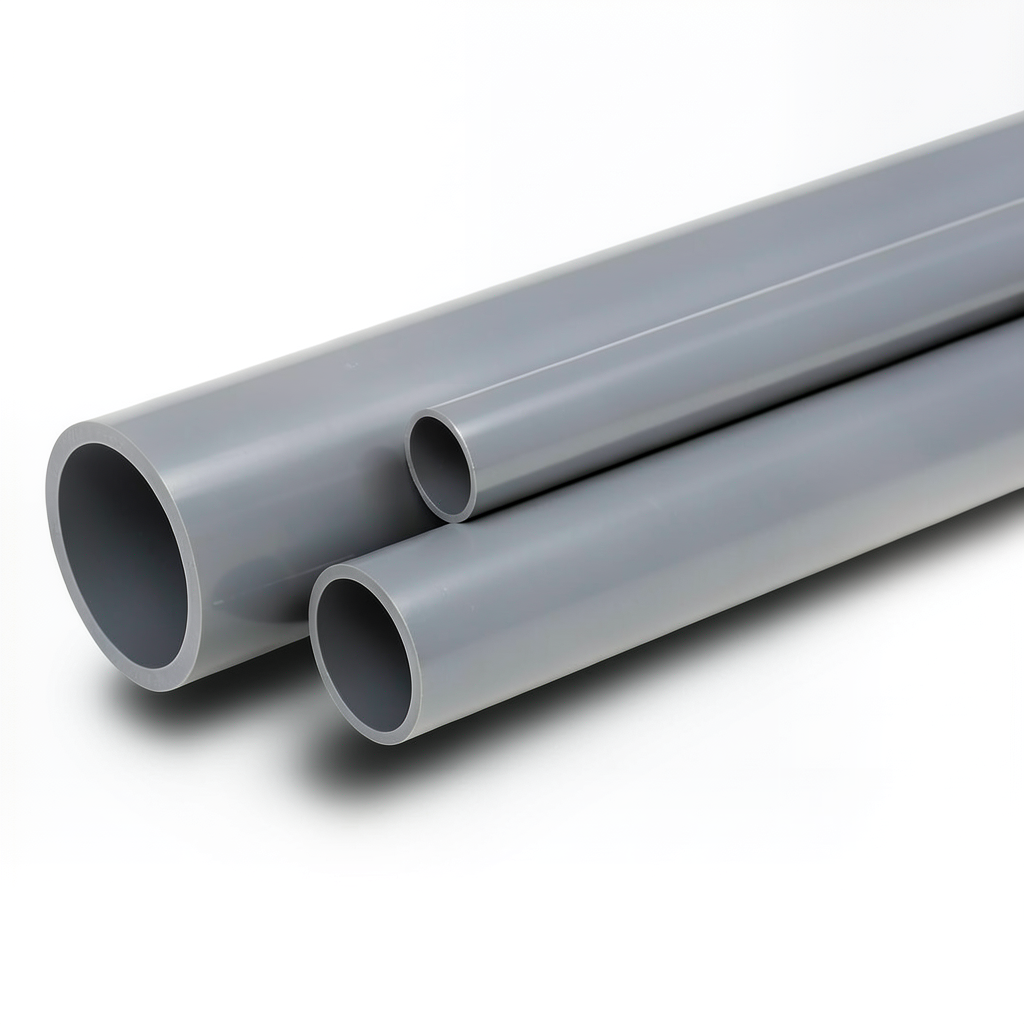 UPVC Pipes Schedule 80 Size 6 Inch Thickness 10.97 mm Gray