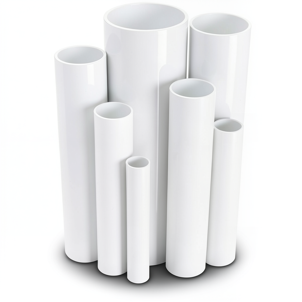 مواسير UPVC ضغط اسمي 12 بار قطر خارجي 60.5 مم سمك 3.7 مم لون أبيض
