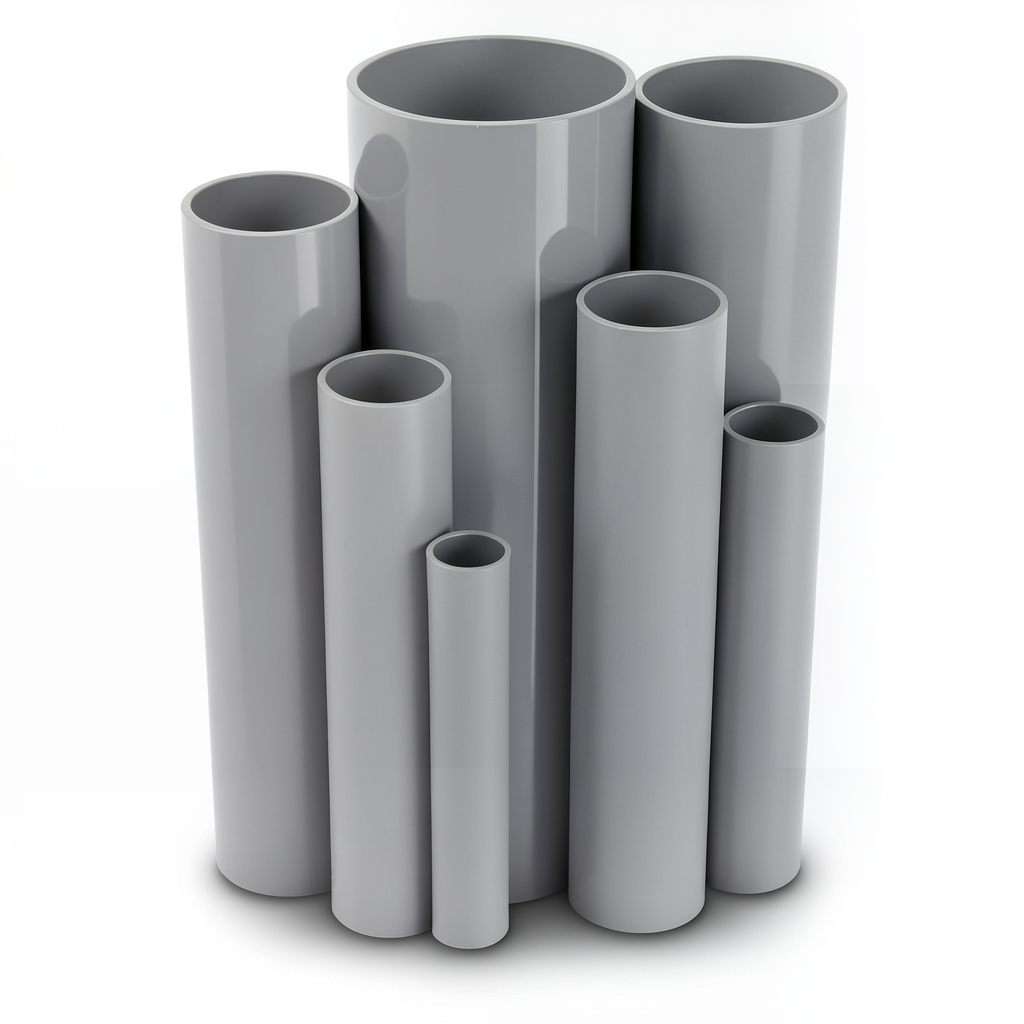 UPVC Pipes Pressure 15 Bar Outside Diameter 60.2 mm Thickness 3.9 mm Gray