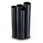 مواسير HDPE PE 100 ضغط 20 بار قطر خارجي 140 مم سمك 15.7 مم لون أسود