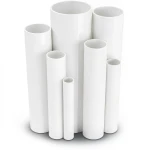 مواسير UPVC ضغط 15 بار قطر خارجي 60.5 مم سمك 4.5 مم أبيض