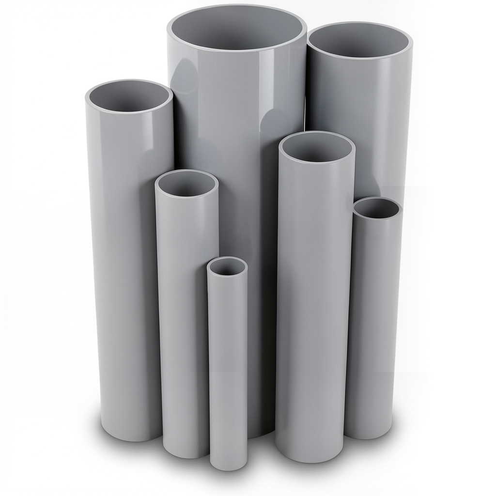 UPVC Pipes 6 Inch Thickness 4.62 mm Gray Color