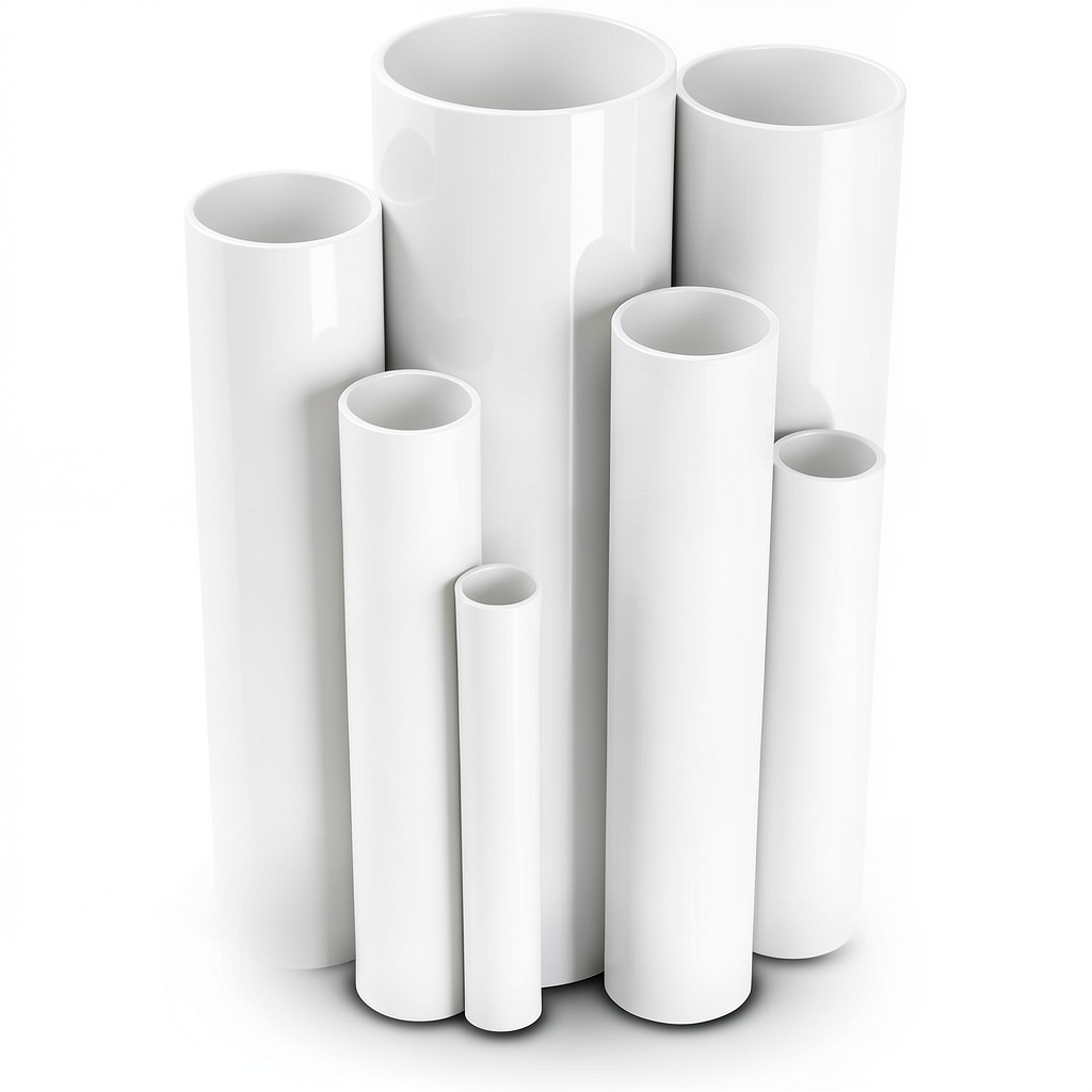 مواسير UPVC ضغط 12 بار قطر خارجي 60.2 مم سمك 3.1 مم لون أبيض