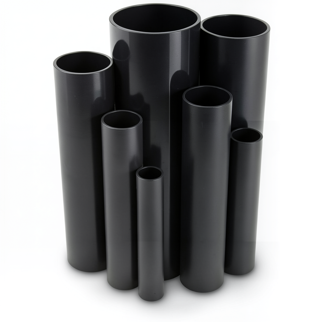 مواسير UPVC ضغط 12 بار قطر خارجي 60.2 مم سمك 3.1 مم لون اسود