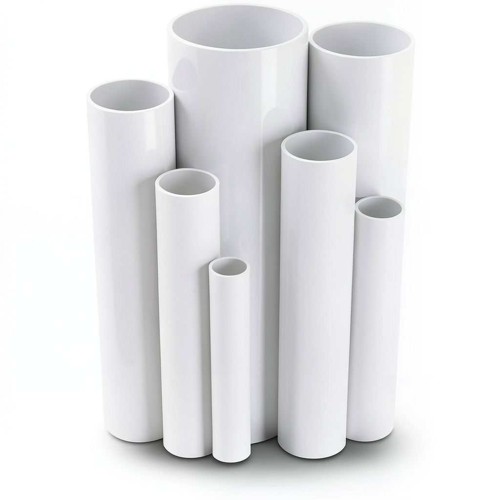 مواسير UPVC ضغط اسمي 15 بار قطر خارجي 48.1 مم سمك 3.1 مم لون أبيض