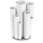 مواسير UPVC ضغط 15 بار قطر خارجي 60.2 مم سمك 3.9 مم أبيض