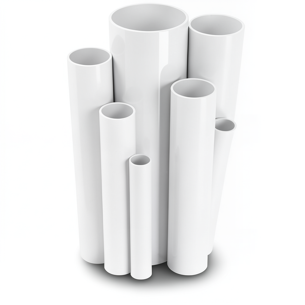 مواسير UPVC ضغط 15 بار قطر خارجي 60.2 مم سمك 3.9 مم أبيض