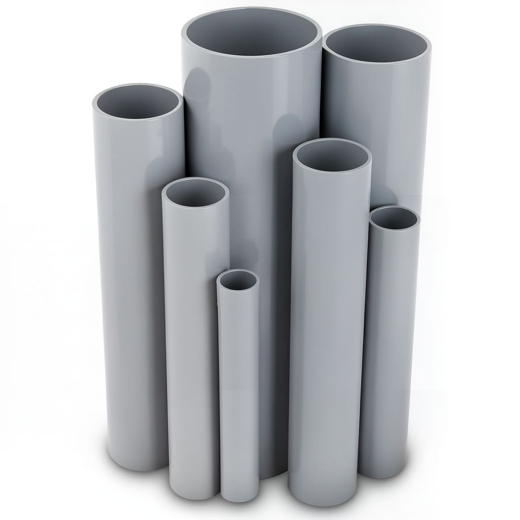 UPVC Pipes Pressure 15 Bar Outside Diameter 60.2 mm Thickness 3.9 mm Gray