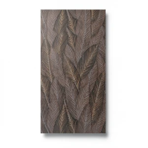 Leaf-patterned Wallpaper 10 m Length, 0.53 m Width, Brown Color