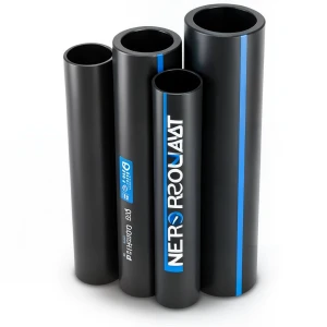 مواسير HDPE PE 100 ضغط 6 بار قطر خارجي 400 مم سمك 14.5 مم لون اسود | نيبروبلاست