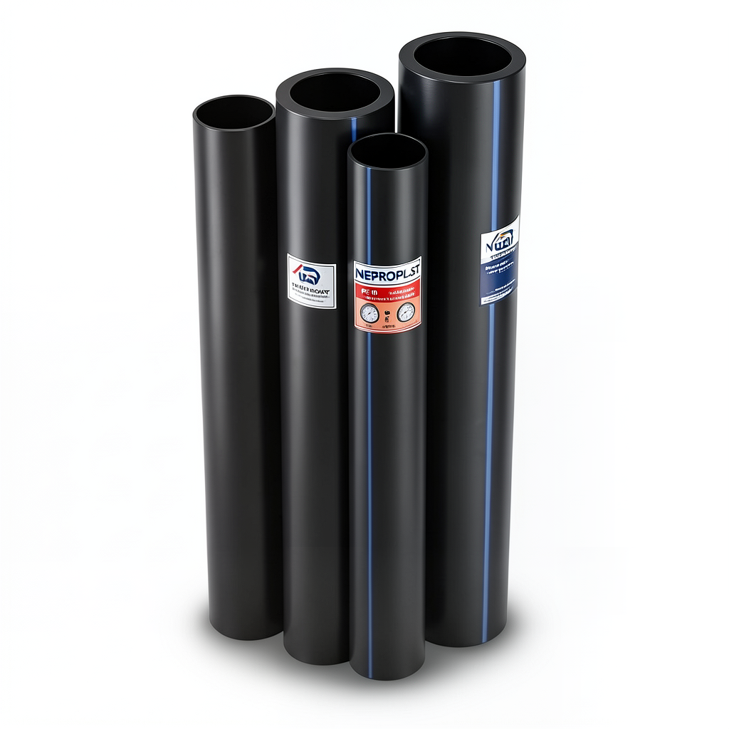 مواسير HDPE PE 100 ضغط 6 بار قطر خارجي 560 مم سمك 20.3 مم لون اسود | نيبروبلاست