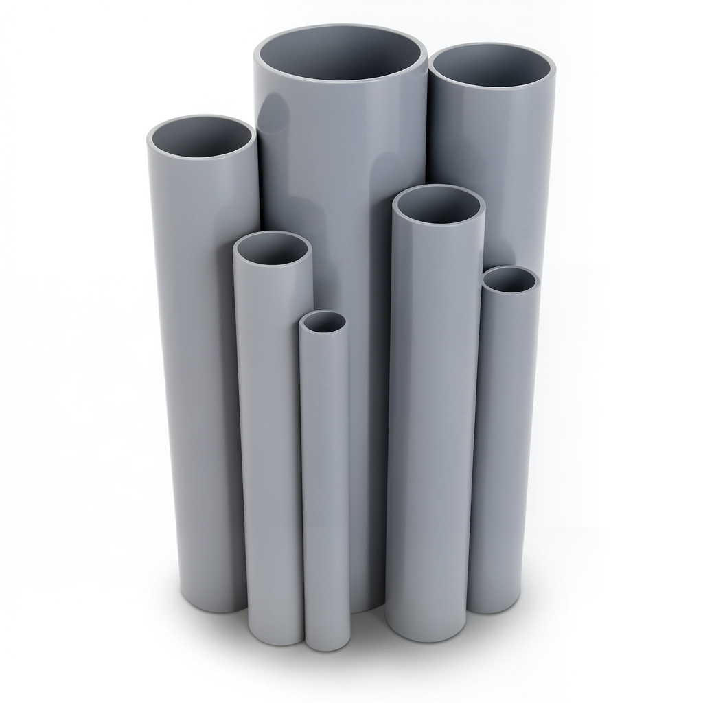 UPVC Pipes Nominal Pressure 15 Bar Outside Diameter 60.5 mm Thickness 4.5 mm Gray