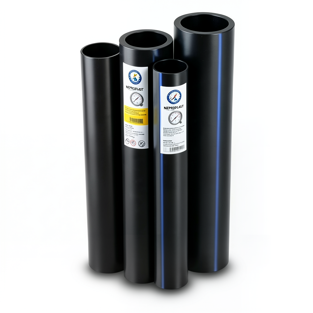 HDPE Pipes PE 100 Pressure 6 Bar Outside Diameter 450 mm Thickness 16.4 mm Black | NEPROPLAST