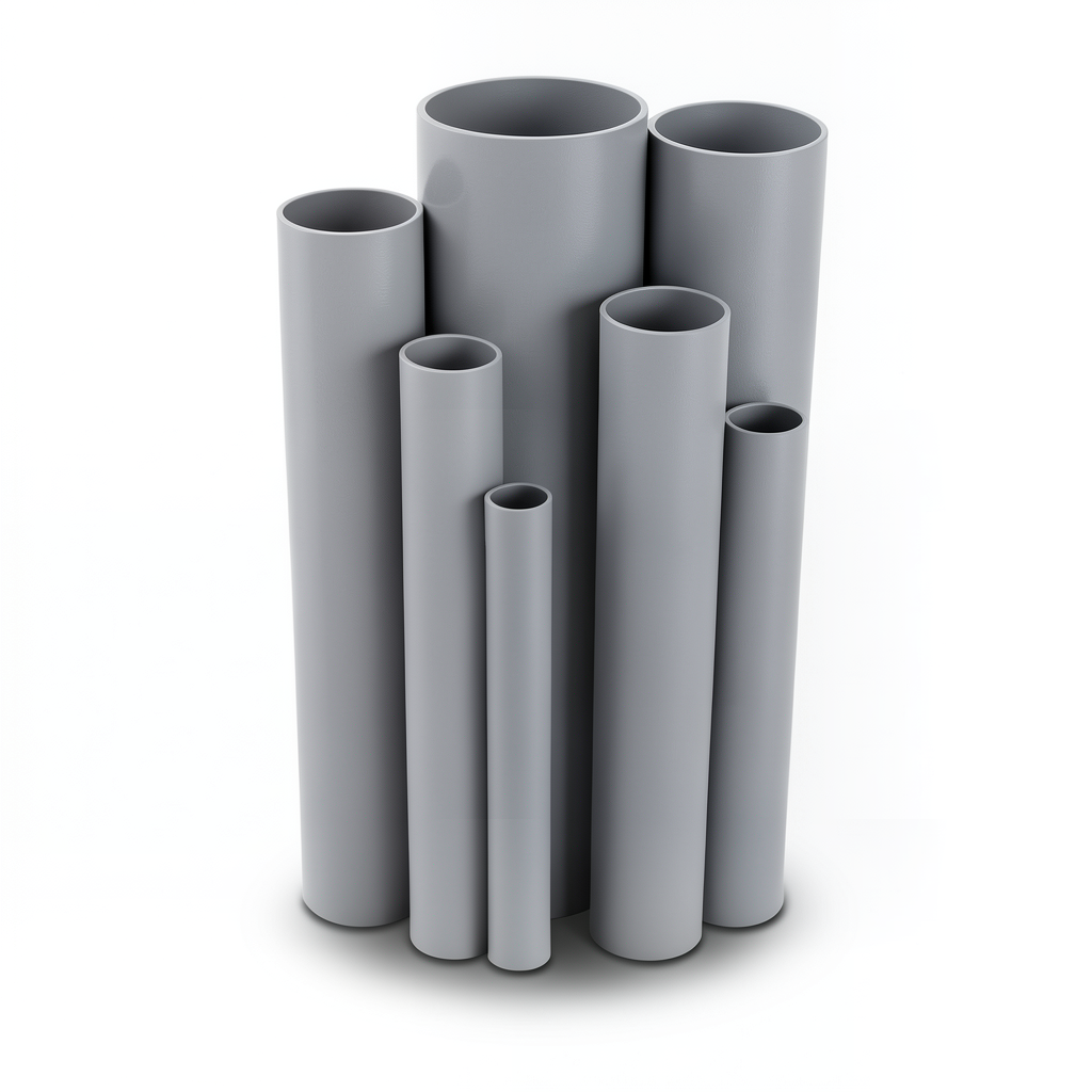 UPVC Pipes Nominal Pressure 12 Bar Outside Diameter 48.1 mm Thickness 2.5 mm Gray