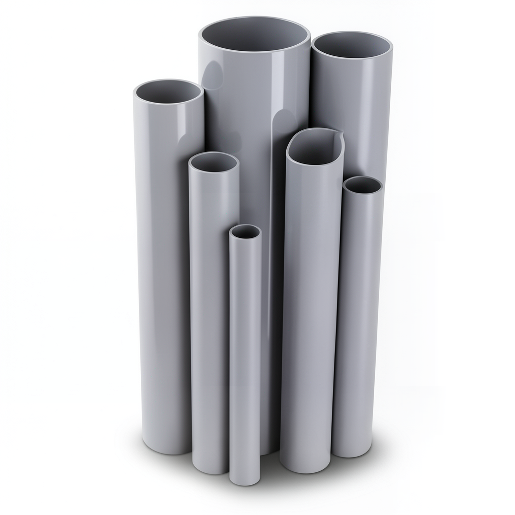 UPVC Pipes Pressure 12 Bar Outside Diameter 48.4 mm Thickness 3 mm Gray