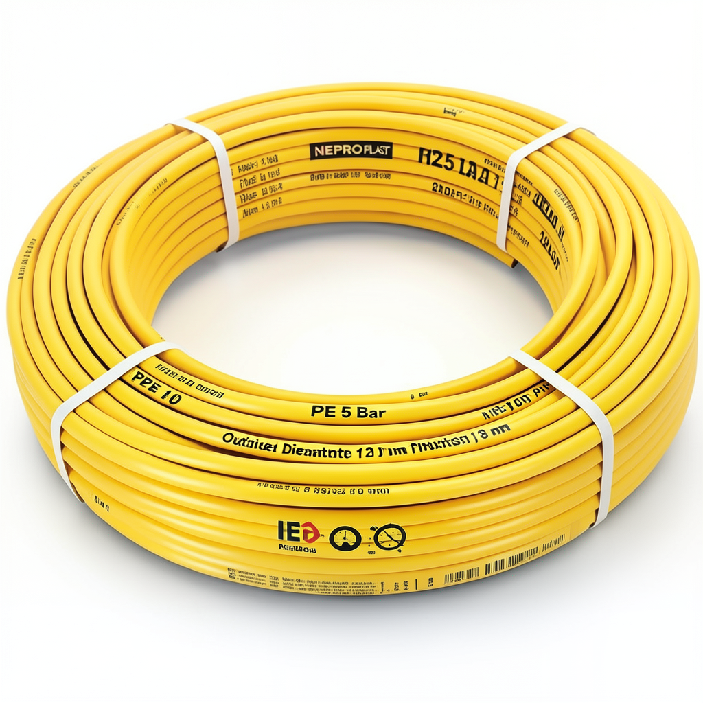 HDPE Pipes PE 100 Pressure 12.5 Bar Outside Diameter 20 mm Thickness 1.8 mm Yellow | NEPROPLAST