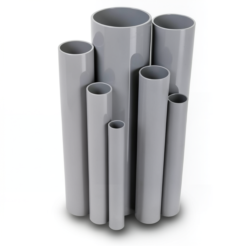 UPVC Pipes Nominal Pressure 15 Bar Outside Diameter 48.1 mm Thickness 3.1 mm Gray