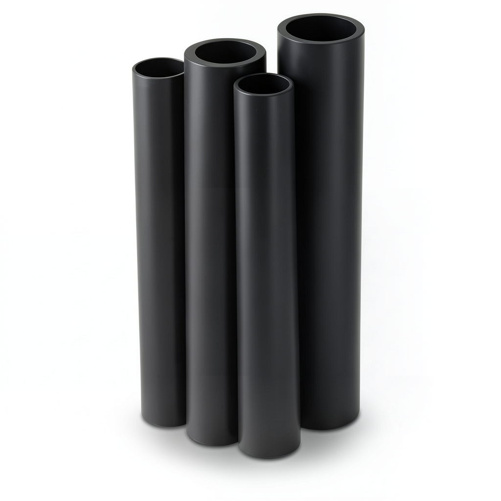 HDPE Pipes PE 80 Pressure 16 Bar 140 mm OD 15.7 mm Thickness Black