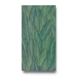 Leaf-patterned Wallpaper Length 10 m, Width 0.53 m, Green Color, Model 10391-07