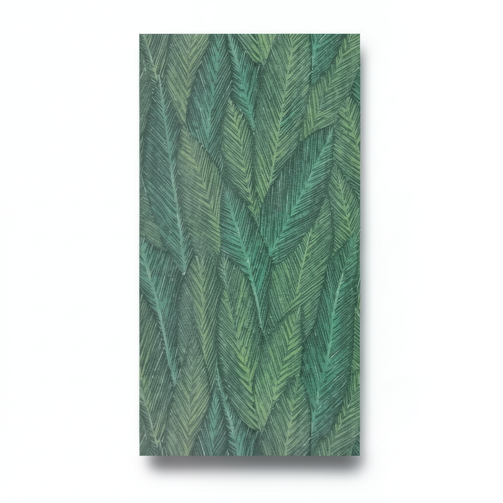 Leaf-patterned Wallpaper Length 10 m, Width 0.53 m, Green Color, Model 10391-07