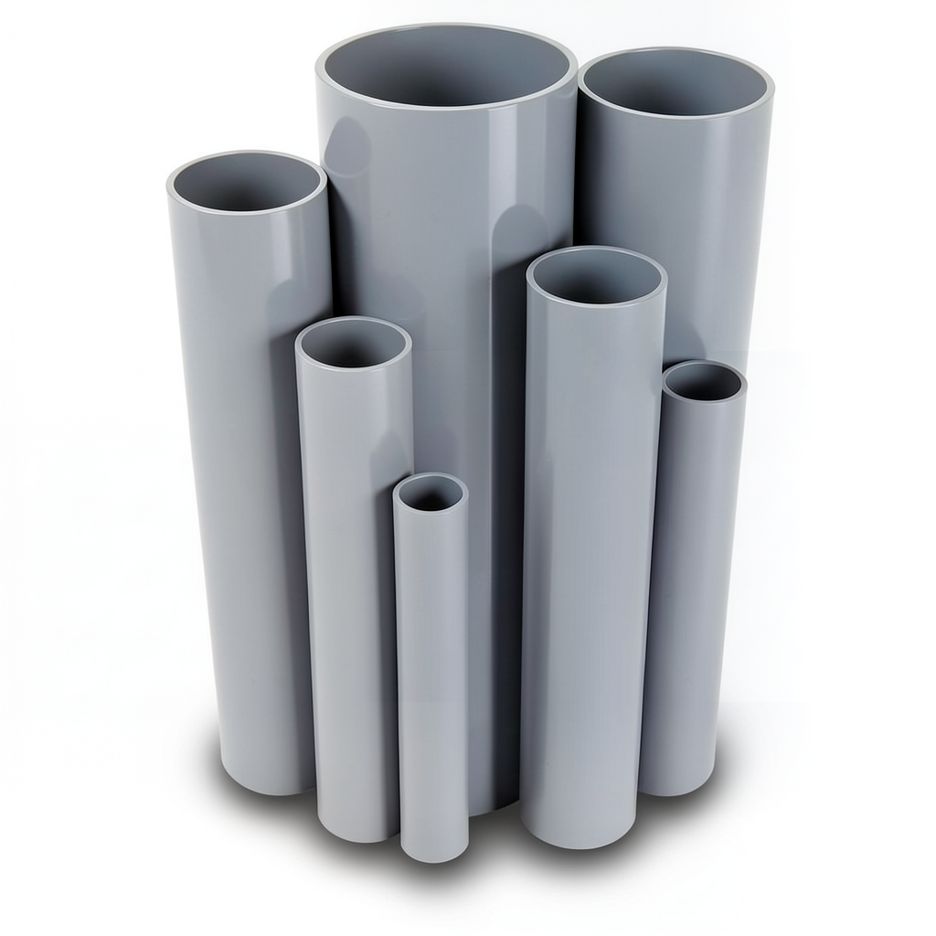 UPVC Pipes 6 Inch Thickness 4.62 mm Gray Color