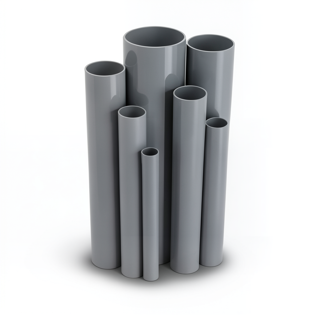 UPVC Pipes Nominal Pressure 12 Bar Outside Diameter 60.2 mm Thickness 3.1 mm Gray